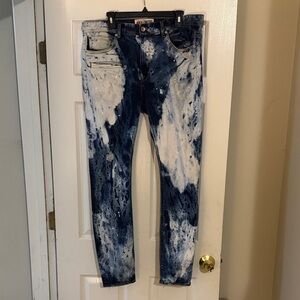 Akoo Blue and White Skinny Jeans
